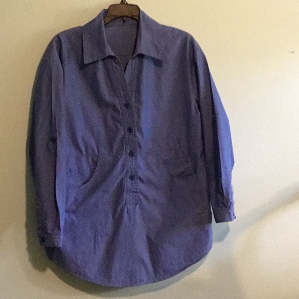 Cotton blend Button-Up Shirt/Tunic